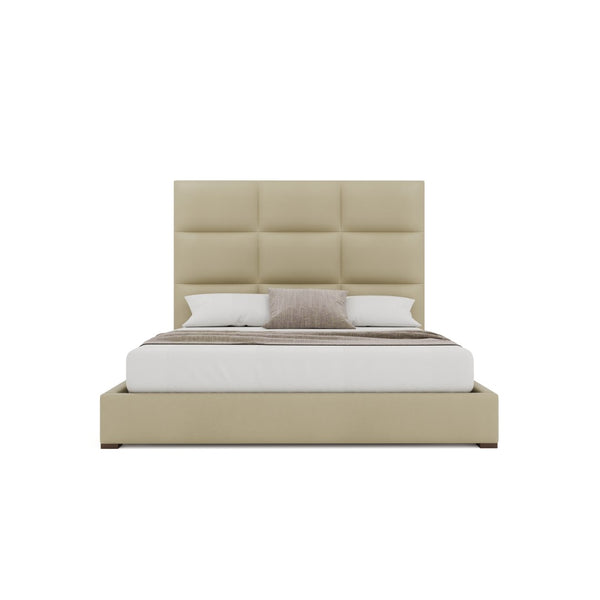 Nativa Interiors Moyra Square Tufted Upholstered Bed Cream  Bed-moyra-sq-mid-qn-vin-cream