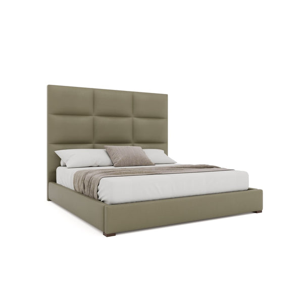 Nativa Interiors Moyra Square Tufted Upholstered Bed Stone  Bed-moyra-sq-mid-qn-vin-stone