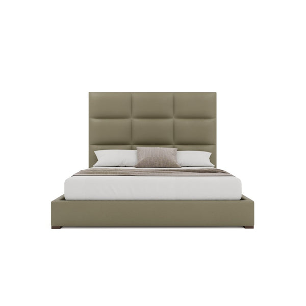 Nativa Interiors Moyra Square Tufted Upholstered Bed Stone  Bed-moyra-sq-mid-qn-vin-stone