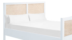 Safavieh Kerensa Bed XII23 White / Natural Mango Wood BED8000A-Q-2BX