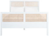 Safavieh Kerensa Bed XII23 White / Natural Mango Wood BED8000A-Q-2BX