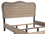 Safavieh Daejon Rattan Bed XII23 Grey / Espresso Rattan/Wood BED8001A-F