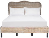 Safavieh Daejon Rattan Bed XII23 Grey / Espresso Rattan/Wood BED8001A-F