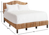 Safavieh Finola Rattan Bed XII23 Natural / Espresso Rattan/Wood BED8002A-F