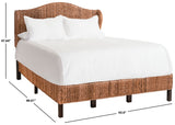 Safavieh Finola Rattan Bed XII23 Brown / Espresso Rattan/Wood BED8002B-F