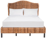 Safavieh Finola Rattan Bed XII23 Brown / Espresso Rattan/Wood BED8002B-F