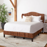 Safavieh Finola Rattan Bed XII23 Brown / Espresso Rattan/Wood BED8002B-F