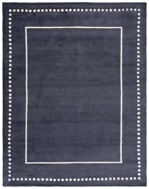 Safavieh Bella Hand-tufted Wool Area Rug - Timeless Elegance In Dark Grey With Ivory Trim For Any Space Dark Grey ,Ivory Wool Bel151x-7r