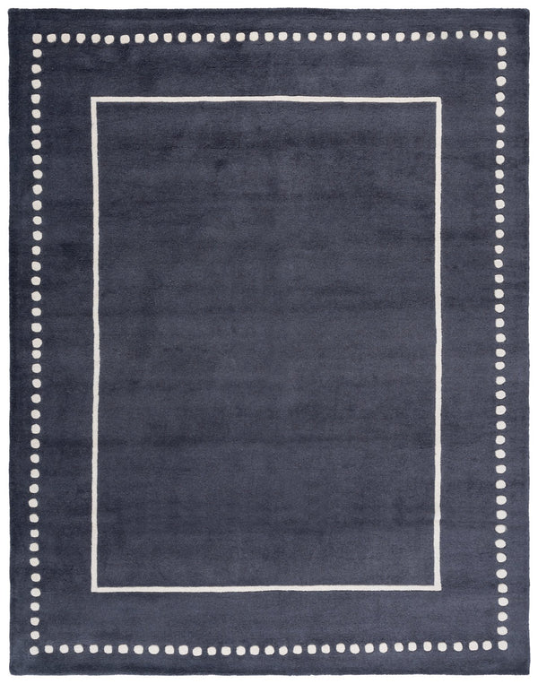 Safavieh Bella Hand-tufted Wool Area Rug - Timeless Elegance In Dark Grey With Ivory Trim For Any Space Dark Grey ,Ivory Wool Bel151x-7r