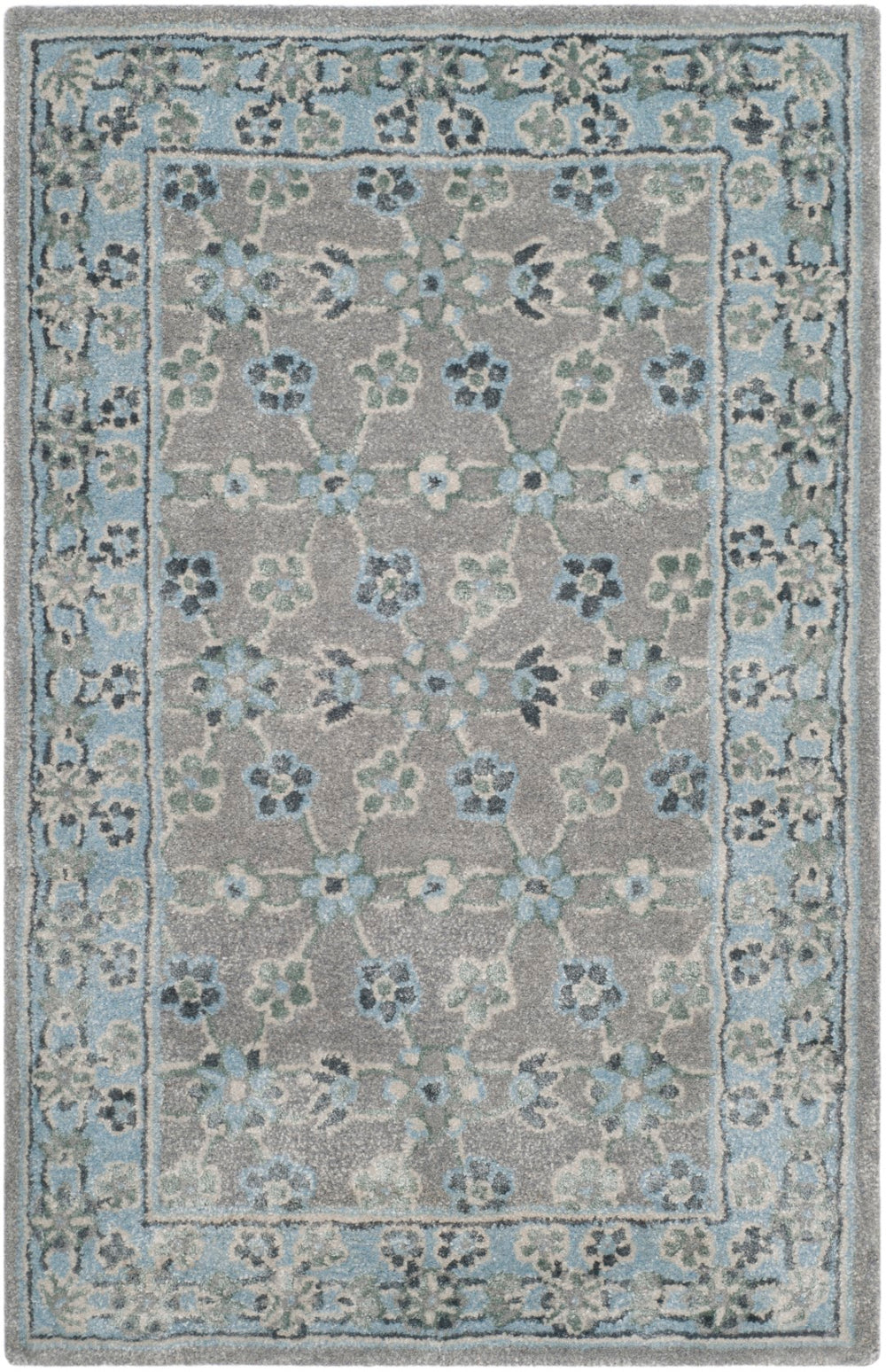 Safavieh Bella 932 Hand Tufted  Rug Silver / Light Blue BEL932A-24