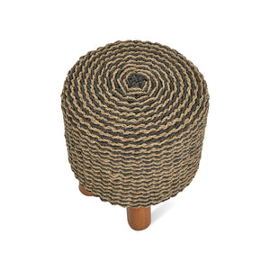 Soho Concept Belek Pouf - Versatile Knitted Foam Stool With Seagrass Rope & Teak Wood Legs For Indoor/Outdoor Use   Soho-concept-dining-chair-14038