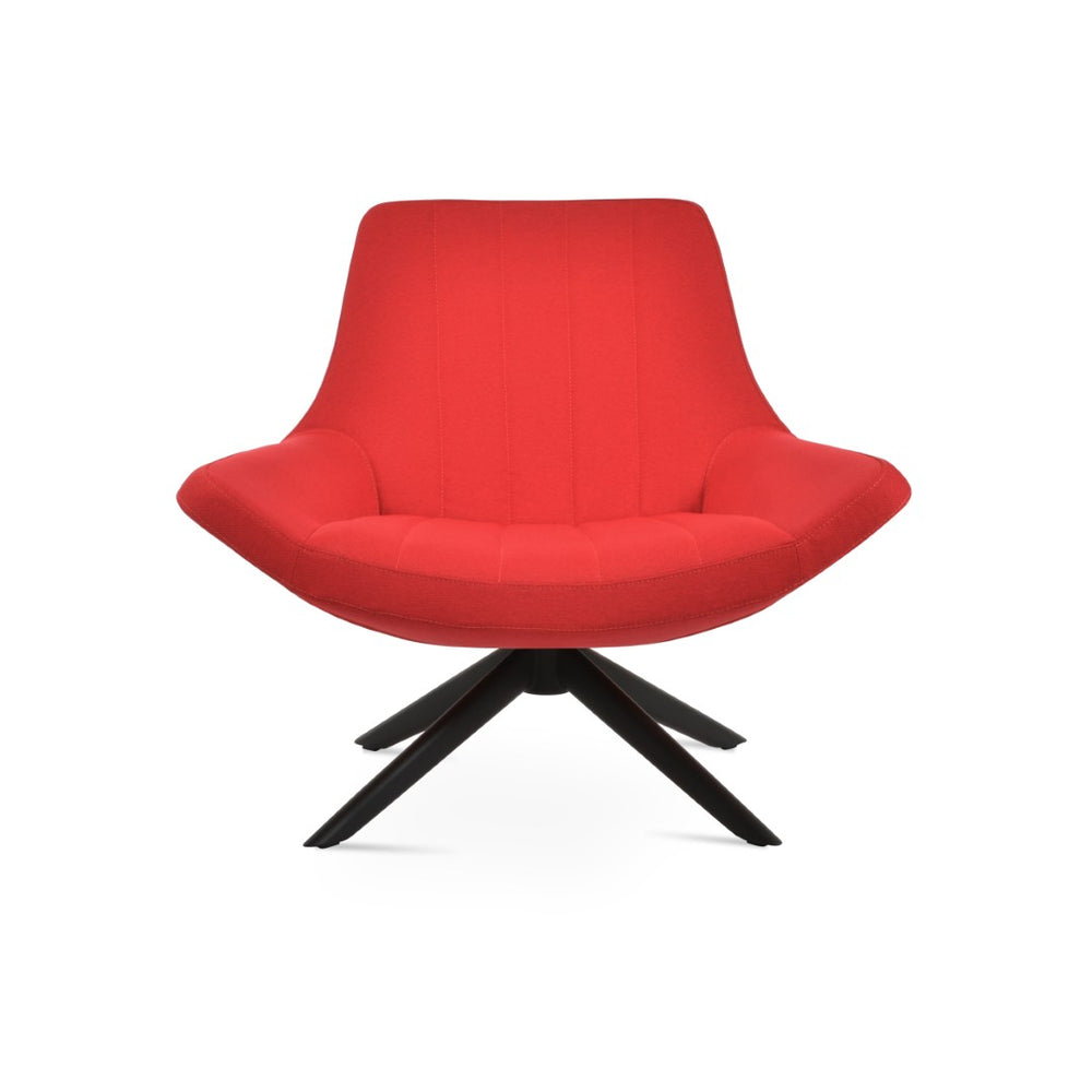 Soho Concept Bottega Sword Lounge Chair Swivel In Luxurious Fabrics - Modern Design With 10-year Warranty! Walnut,Dark Grey  Soho-concept-dining-chair-12880