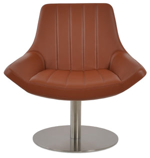 Soho Concept Bottega Lounge Swivel Chair - Premium Leatherette, Stylish Design, 2-year Guarantee, 350 Lbs Capacity Cinnamon  Soho-concept-dining-chair-12853