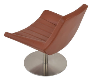 Soho Concept Bottega Lounge Swivel Chair - Premium Leatherette, Stylish Design, 2-year Guarantee, 350 Lbs Capacity Cinnamon  Soho-concept-dining-chair-12854