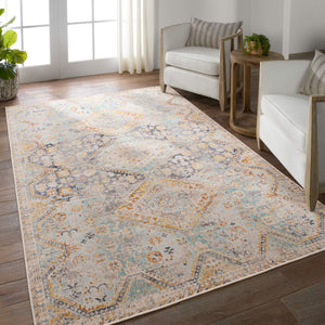 Jaipur Living Vibe by Jaipur Living Marquess Polypropylene Medallion Runner Rug for Patio or Hallway 4' x 6' RUG157205