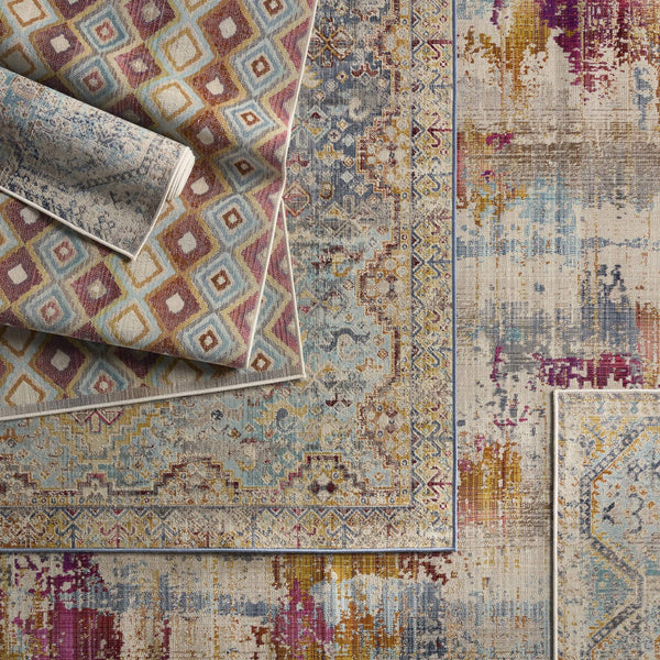 Jaipur Living Vibe by Jaipur Living Marquess Polypropylene Medallion Runner Rug for Patio or Hallway 4' x 6' RUG157205
