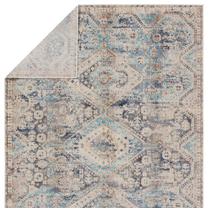 Jaipur Living Bequest Marquess Beq03 Powerloomed Machinemade 100% Polypropylene Geometric/Abstract Medallion Outdoor Rug Blue, Tan 100% Polypropylene Rug157213