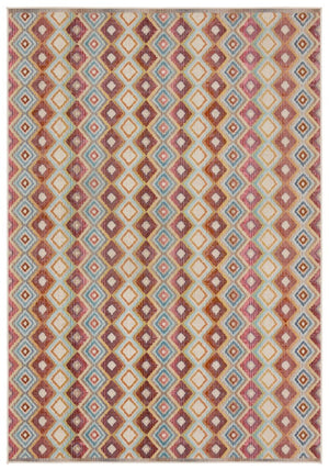 Jaipur Living Bequest Manor Beq04 Powerloomed Machinemade 100% Polypropylene Geometric/Abstract Trellis Outdoor Rug Red, Blue 100% Polypropylene Rug157215