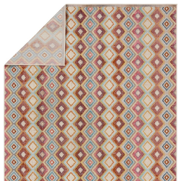 Jaipur Living Bequest Manor Beq04 Powerloomed Machinemade 100% Polypropylene Geometric/Abstract Trellis Outdoor Rug Red, Blue 100% Polypropylene Rug157215