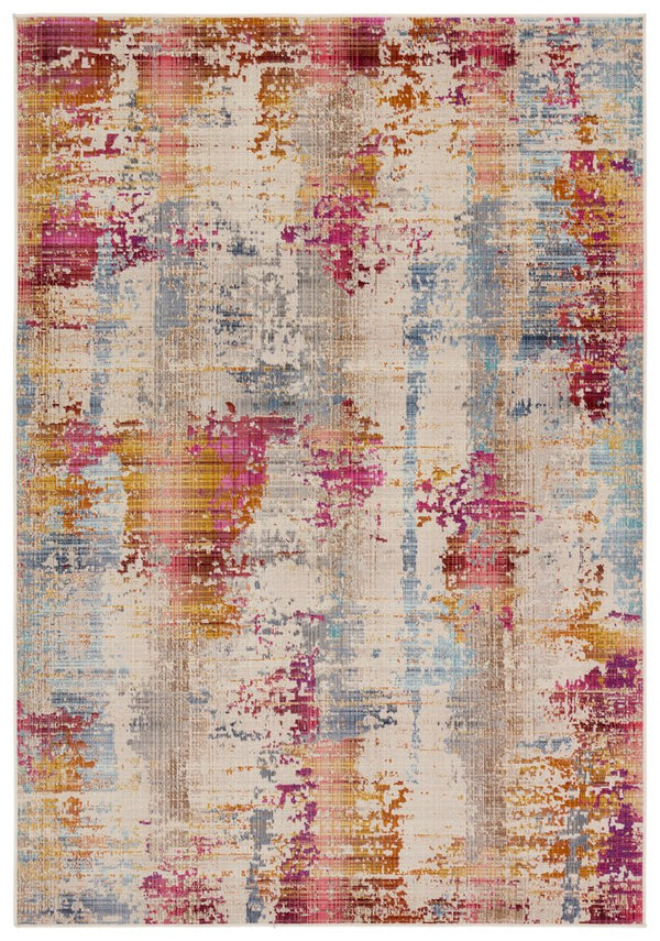 Jaipur Living Bequest Vidame Beq05 Powerloomed Machinemade 100% Polypropylene Contemporary/Modern Abstract Outdoor Rug Pink, Blue 100% Polypropylene Rug157537
