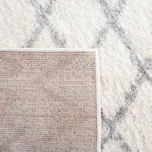 Safavieh Berber Shag Ivory Diamond Jute Blend Plush Area Rug for Living and Dining Rooms BER165F-10