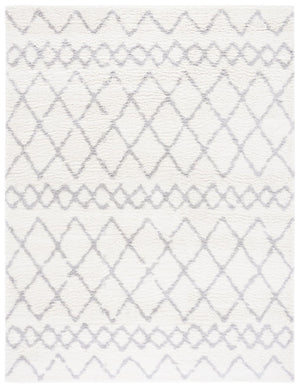 Safavieh Berber Shag Ivory Diamond Jute Blend Plush Area Rug for Living and Dining Rooms BER165F-10