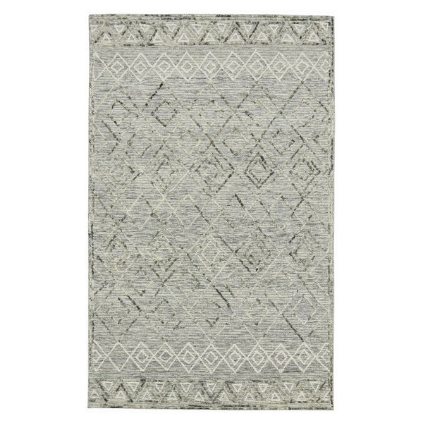 Amer Rugs Berlin Farmhouse Geometric Hand-hooked Wool Area Rug – Trendy Style For Timeless Home Elegance Gray Wool Ber20203