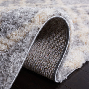 Safavieh Berber Shag Area Rug 11' X 15' In Grey & Cream - Luxurious Softness, Durable, Oeko-tex Certified Comfort Grey ,Cream Polypropylene Ber213g-1115