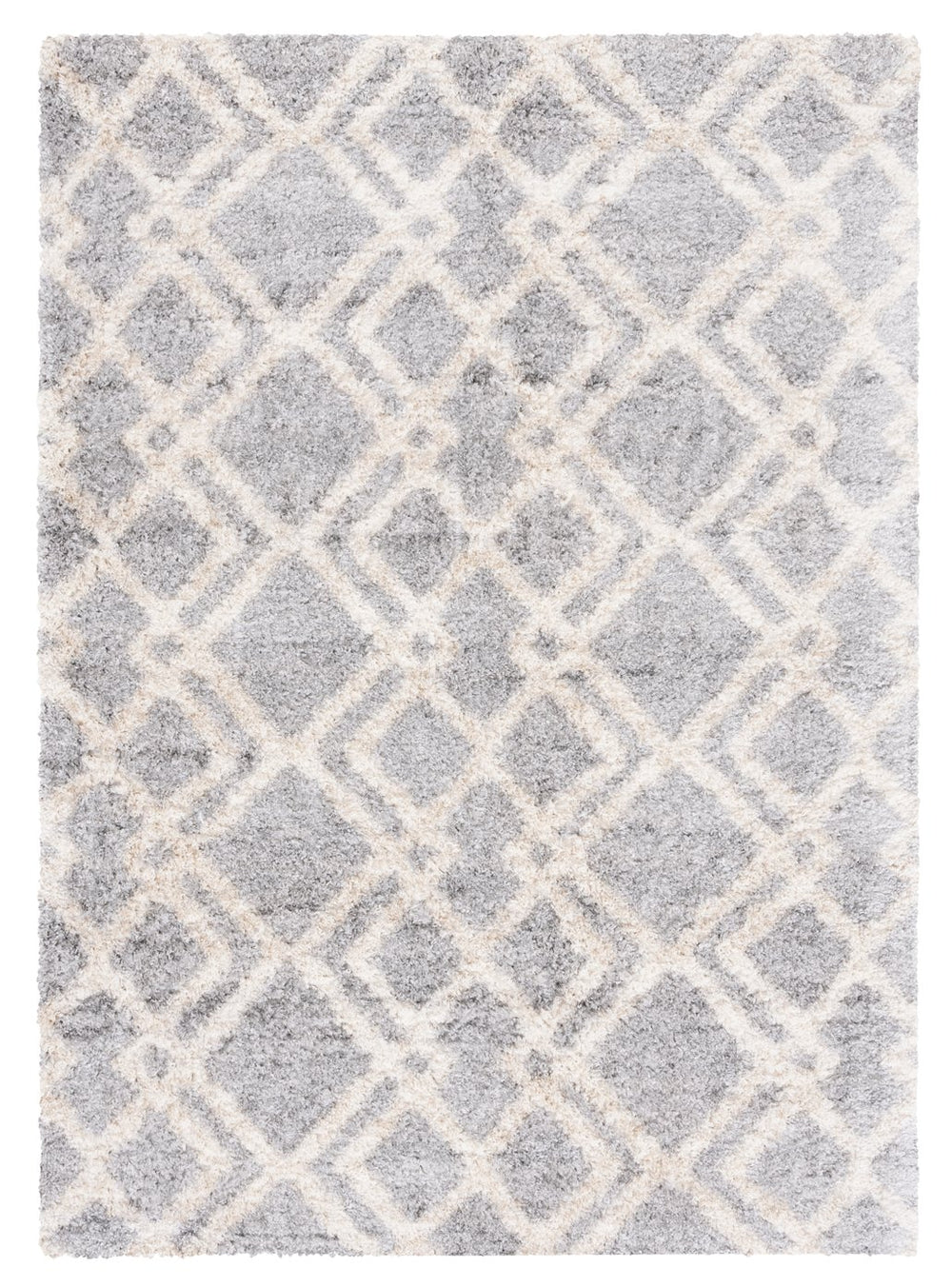 Safavieh Berber Shag Area Rug 11' X 15' In Grey & Cream - Luxurious Softness, Durable, Oeko-tex Certified Comfort Grey ,Cream Polypropylene Ber213g-1115