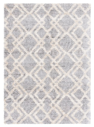 Safavieh Berber Shag Area Rug 11' X 15' In Grey & Cream - Luxurious Softness, Durable, Oeko-tex Certified Comfort Grey ,Cream Polypropylene Ber213g-1115