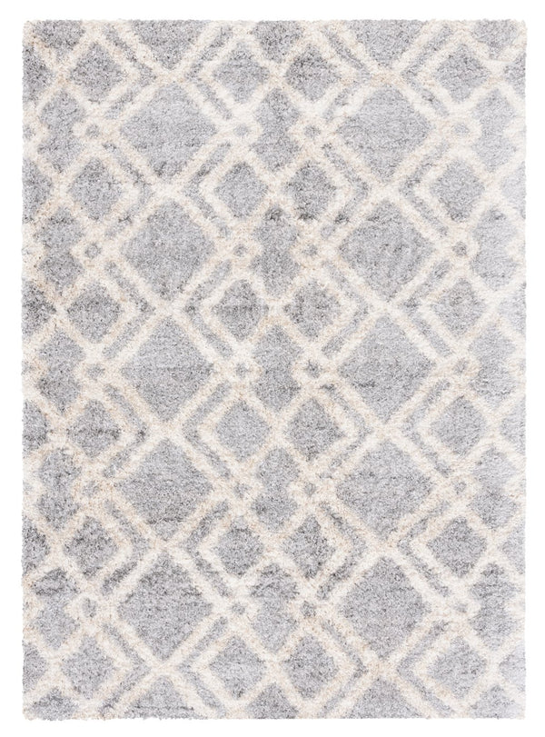 Safavieh Berber Shag Area Rug 11' X 15' In Grey & Cream - Luxurious Softness, Durable, Oeko-tex Certified Comfort Grey ,Cream Polypropylene Ber213g-1115