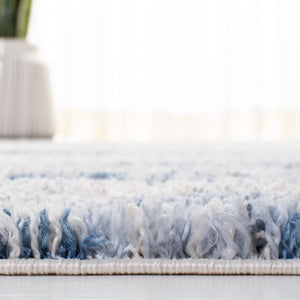 Safavieh Berber Shag & Flokati Rug - Luxurious Turkish Design With Abstract Pattern For Stylish Home Decor Beige ,Blue Polypropylene Ber219b-216