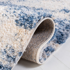 Safavieh Berber Shag & Flokati Rug - Luxurious Turkish Design With Abstract Pattern For Stylish Home Decor Beige ,Blue Polypropylene Ber219b-216