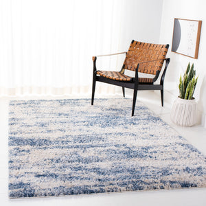 Safavieh Berber Shag & Flokati Rug - Luxurious Turkish Design With Abstract Pattern For Stylish Home Decor Beige ,Blue Polypropylene Ber219b-216