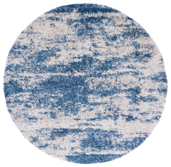 Safavieh Berber Shag Area Rug - Luxurious Power Loomed Design For Cozy Elegance In Any Living Space Beige ,Blue Polypropylene Ber219b-1115