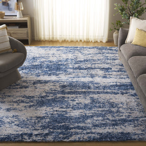 Safavieh Berber Shag & Flokati Rug - Luxurious Turkish Design With Abstract Pattern For Stylish Home Decor Beige ,Blue Polypropylene Ber219b-216