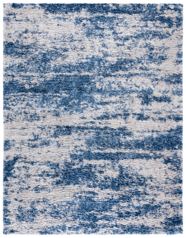 Safavieh Berber Shag Area Rug - Luxurious Power Loomed Design For Cozy Elegance In Any Living Space Beige ,Blue Polypropylene Ber219b-1115