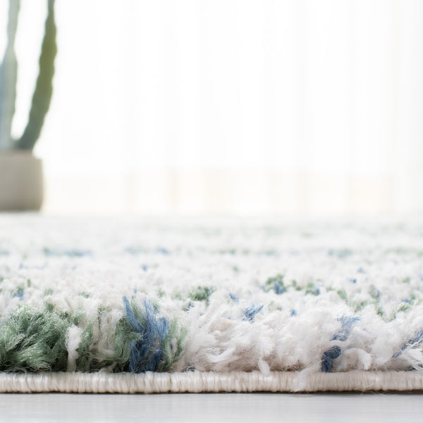 Safavieh Berber Shag & Flokati Rug - Luxurious Turkish Design With Abstract Pattern For Stylish Home Decor Green ,Beige Polypropylene Ber219y-216