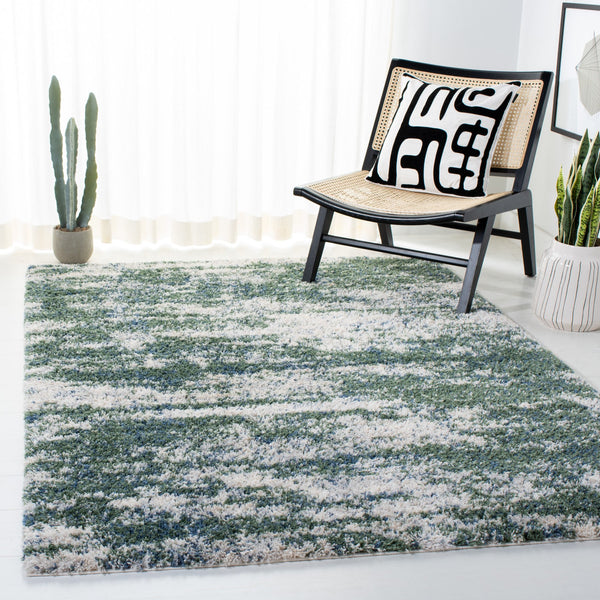 Safavieh Berber Shag & Flokati Rug - Luxurious Turkish Design With Abstract Pattern For Stylish Home Decor Green ,Beige Polypropylene Ber219y-216