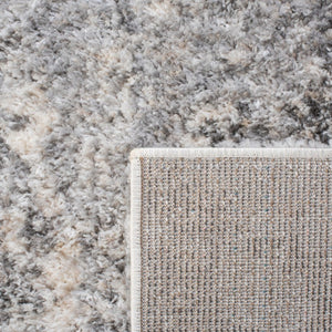 Safavieh Berber Shag Plush Ivory Grey Power Loomed Polypropylene Rug for Cozy Living Spaces BER272A-4SQ