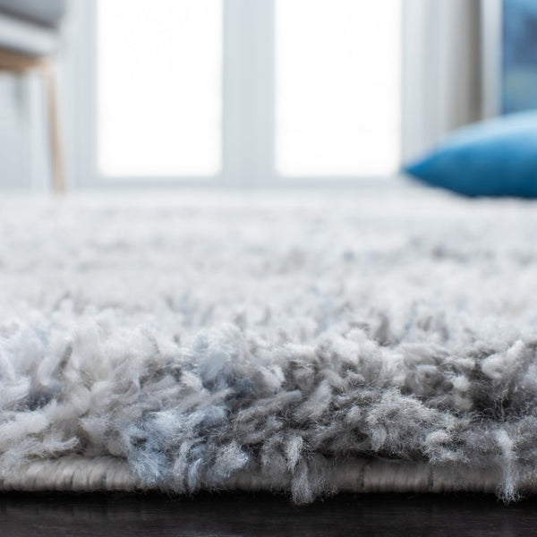 Safavieh Berber Shag Polypropylene Runner Soft Ivory Grey Pile for Hallways and Entryways 2' x 14' BER273A-214