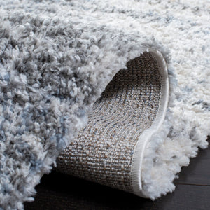 Safavieh Berber Shag Polypropylene Runner Soft Ivory Grey Pile for Hallways and Entryways 2' x 14' BER273A-214