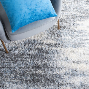 Safavieh Berber Shag Polypropylene Runner Soft Ivory Grey Pile for Hallways and Entryways 2' x 16' BER273A-216