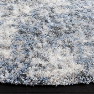 Safavieh Berber Shag Deep Pile Polypropylene Rug for Living Room Bedroom Soft Neutral Texture Ivory Grey Round BER274A-5R
