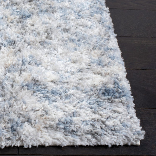 Safavieh Berber Shag Deep Pile Polypropylene Rug for Living Room Bedroom Soft Neutral Texture Ivory Grey Square BER274A-5SQ