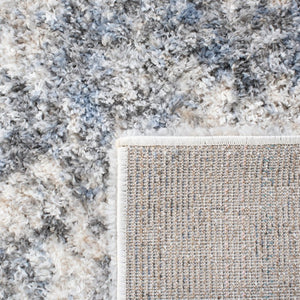 Safavieh Berber Shag Deep Pile Polypropylene Rug for Living Room Bedroom Soft Neutral Texture Ivory Grey Square BER274A-5SQ