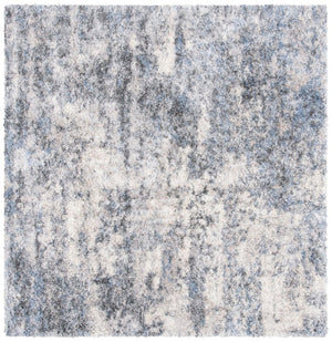 Safavieh Berber Shag Deep Pile Polypropylene Rug for Living Room Bedroom Soft Neutral Texture Ivory Grey Square BER274A-5SQ