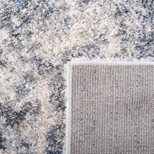 Safavieh Berber Shag Deep Pile Polypropylene Rug for Living Room Bedroom Soft Neutral Texture Ivory Blue Square BER274B-5SQ