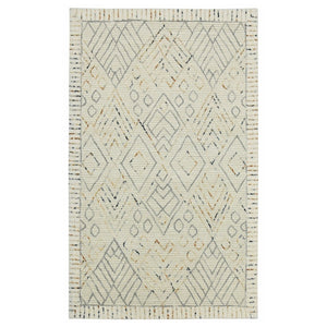 Amer Rugs Berlin Farmhouse Geometric Hand-hooked Wool Area Rug – Trendy Style For Timeless Home Elegance Ivory Wool Ber30203