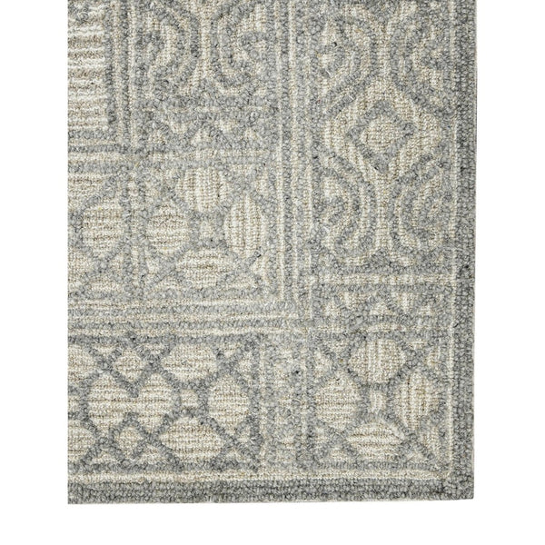 Amer Rugs Berlin Farmhouse Geometric Hand-hooked Wool Area Rug – Trendy Style For Timeless Home Elegance Gray,Beige Wool Ber40203